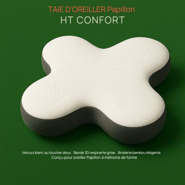 lot de 2 taies d'oreiller haut de gamme /en velour pour (papillon), (douceur) (,thalasso )et (dual).