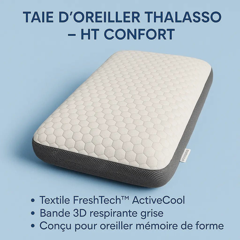 Pack 2 taies d oreiller fraicheur activeCool - HT CONFORT
