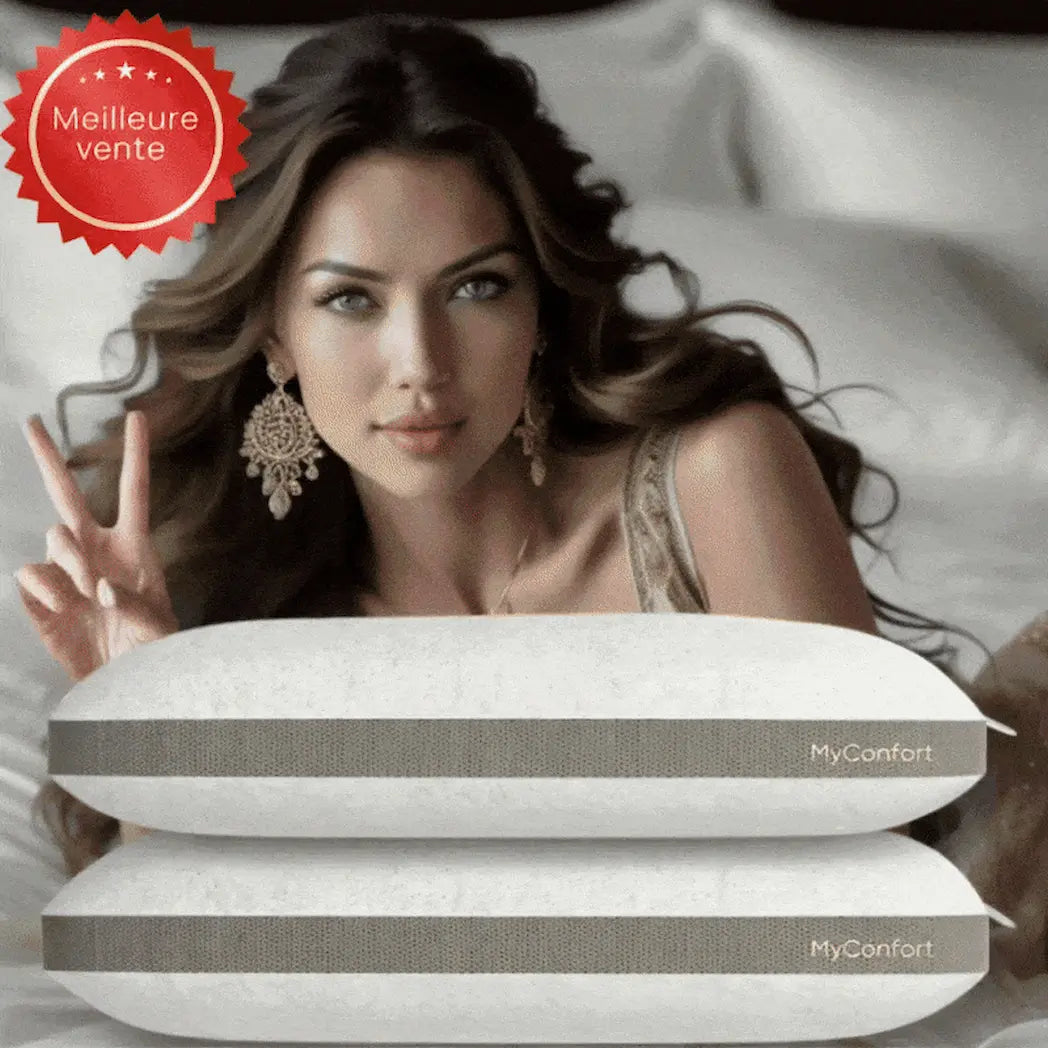 2 Oreillers Bambou : Soutien parfait, fraîcheur et hygiène. Une offre idéale pour un confort à deux ! Produit d'hygiène -