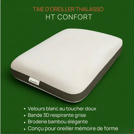 lot de 2 taies d'oreiller haut de gamme /en velour pour (papillon), (douceur) (,thalasso )et (dual). - HT CONFORT