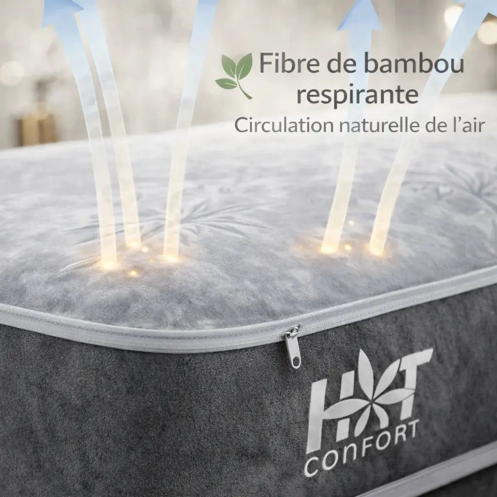 Matelas Bambou Qualité 22cm Confort Naturel - HT CONFORT