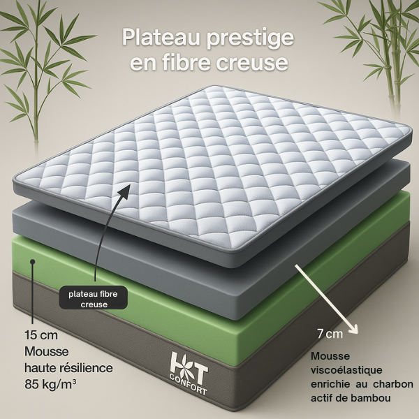 MATELAS BAMBOU 22 cm