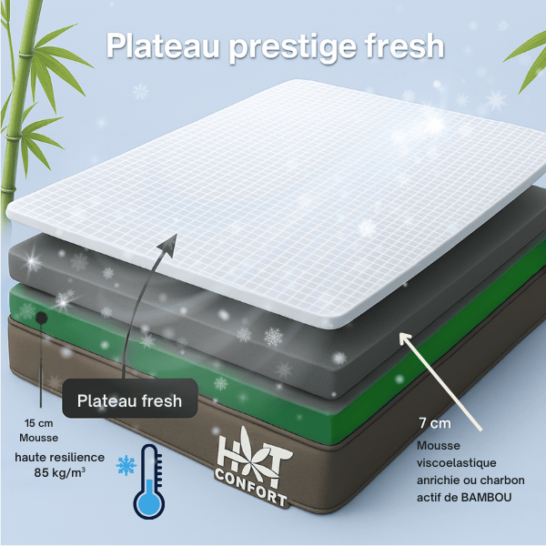 MATELAS BAMBOU 22 cm
