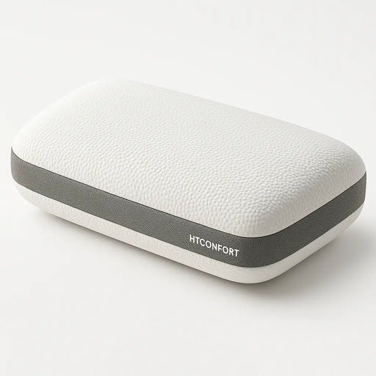 Oreiller Thalasso à mémoire de forme enrichie au charbon actif de bambou. Mousse thermosensible.